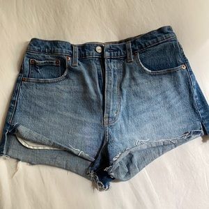 Abercrombie denim mom shorts